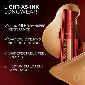 L'Oreal Paris before and after photo showing coverage improvement and natural finish
