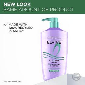 L'Oreal Paris ingredient label showing salicylic and hyaluronic acids benefits
