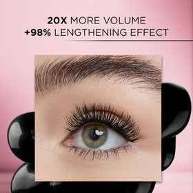 L'Oreal Paris before and after lashes showing fuller fringe