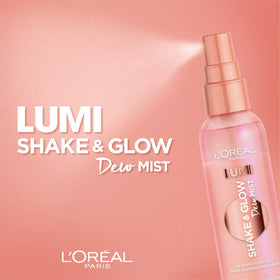L'Oreal Paris close-up of mist spray pattern highlighting fine-hydrating texture