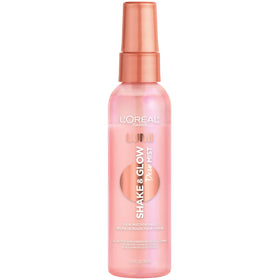 L'Oreal Paris front packaging showing label and 3 fl oz bottle for travel-ready glow