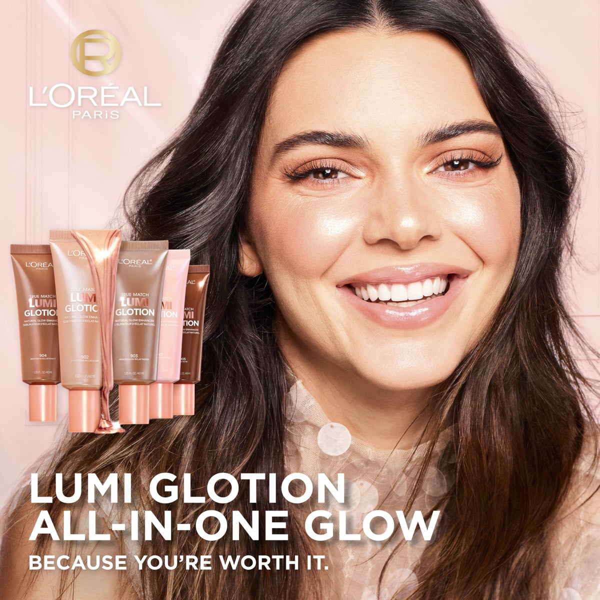 L'Oreal Paris close-up of dropper and texture demonstrating smooth hydrating formula benefit