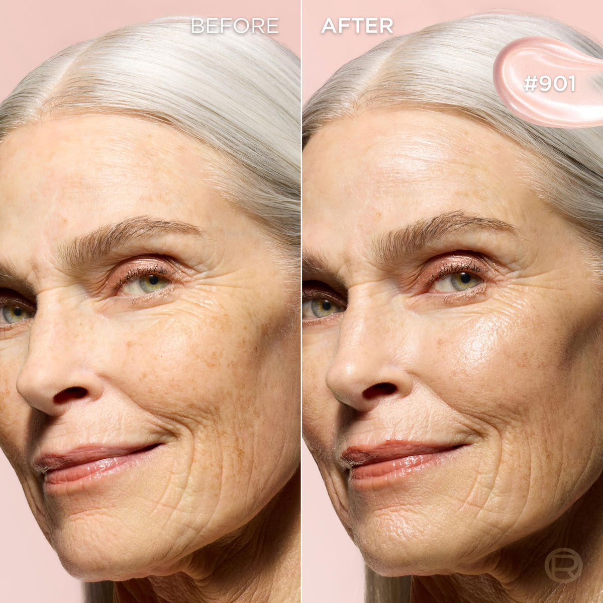 L'Oreal Paris texture close-up highlighting creamy luminous finish and hydration