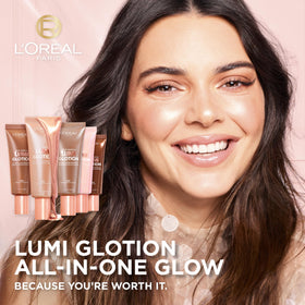 L'Oreal Paris application on cheek demonstrating targeted highlighting benefit