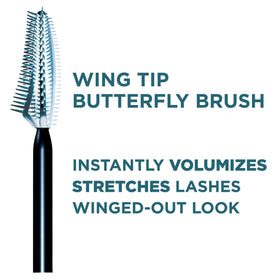 L'Oreal Paris mascara stroke on skin highlighting cocoon fibers for visible length and lightweight texture