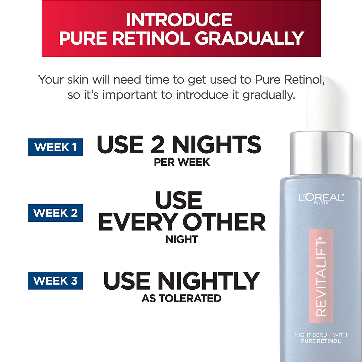 L'Oreal Paris moisturizer sample positioned with serum for soothing hydration