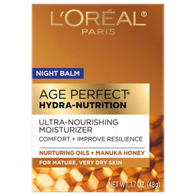 L'Oreal Paris jar front view showing label and nourishing night balm benefits