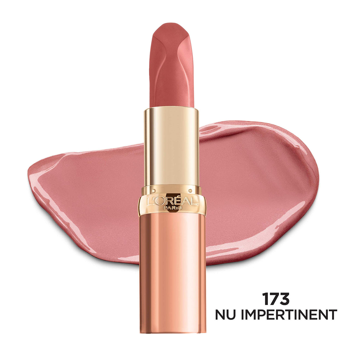 L'Oreal Paris swatch of Nu Impertinent on arm showing true tone and easy blending