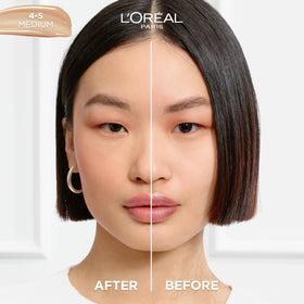 L'Oreal Paris close-up of serum texture highlighting smooth, hydrating finish