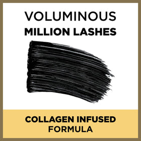 L'Oreal Paris open tube showing built-in wiping system for no-clump application