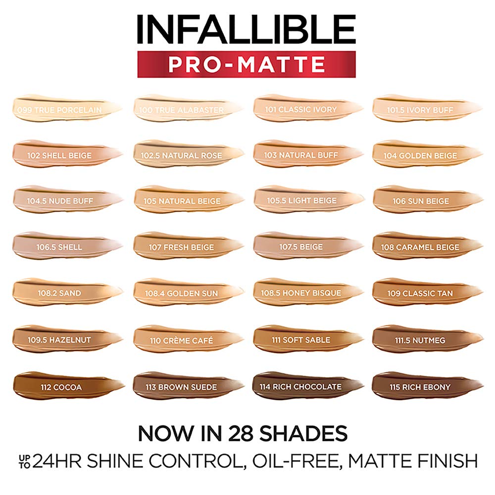 L'Oreal Paris foundation application with brush showing smooth blending and a professional look