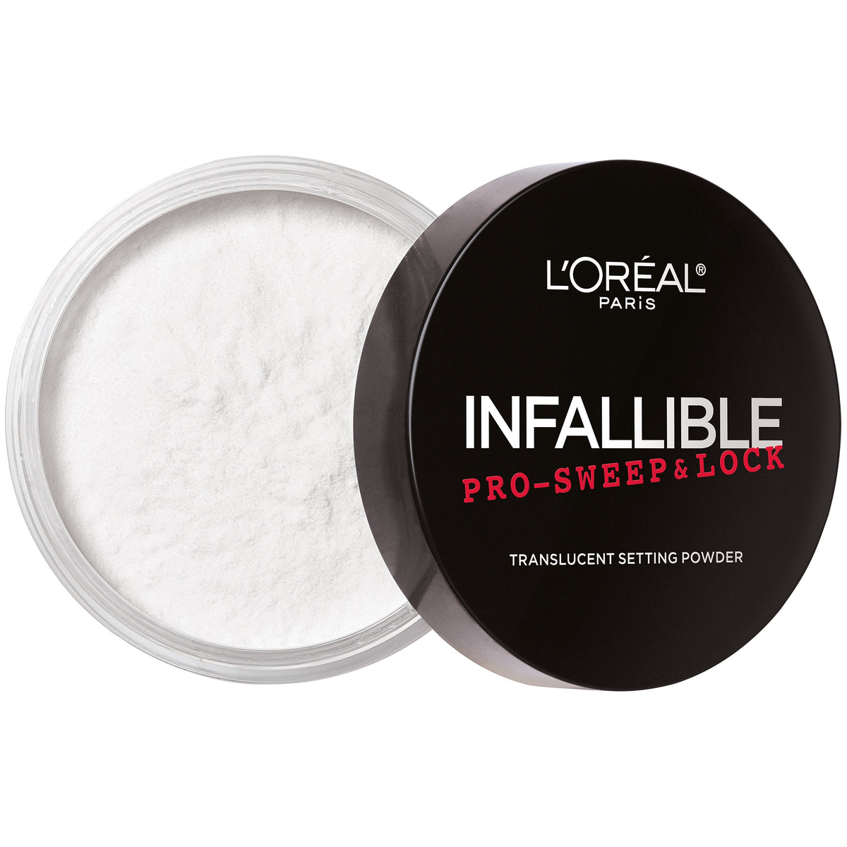 L'Oreal Paris loose powder texture close-up revealing fine matte finish