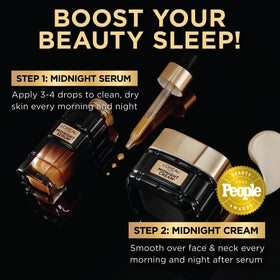 L'Oreal Paris pump dispensing serum demonstrating easy, precise application