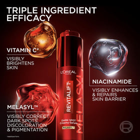 L'Oreal Paris application drops on hand demonstrating dosage control