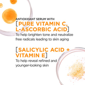 L'Oreal Paris serum dropper dispensing vitamin C texture for quick absorption
