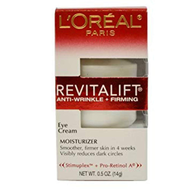 L'Oreal Paris jar front view showing product and firming benefit
