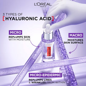 L'Oreal Paris close-up of serum texture highlighting lightweight hydration