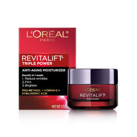 L'Oreal Paris jar front view showing product and branding for clearer skin