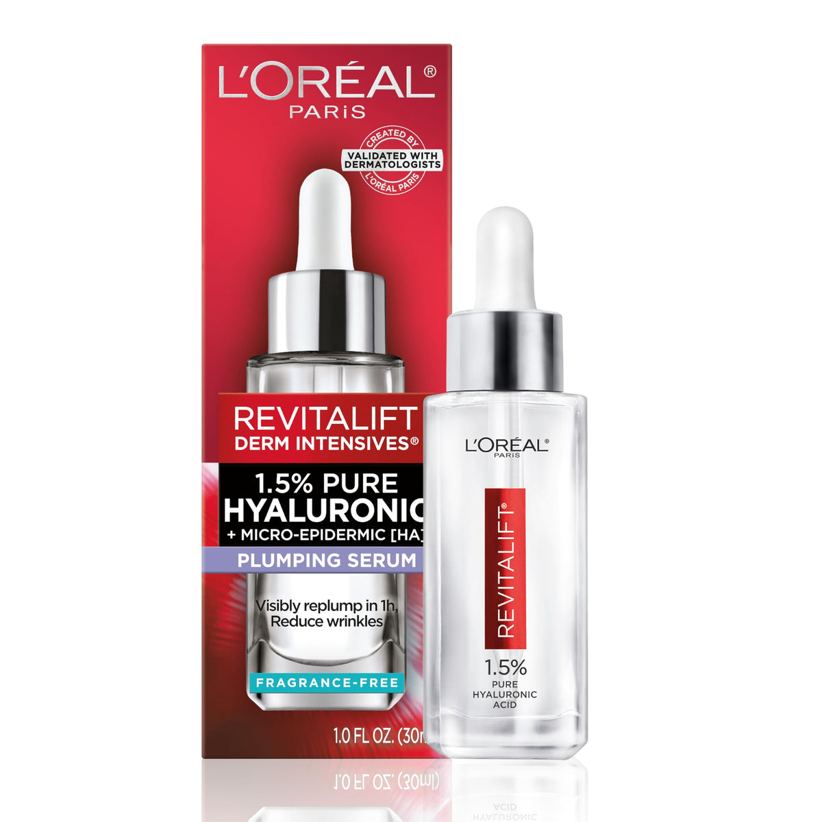 L'Oreal Paris front packaging showing product and branding that assures hydration