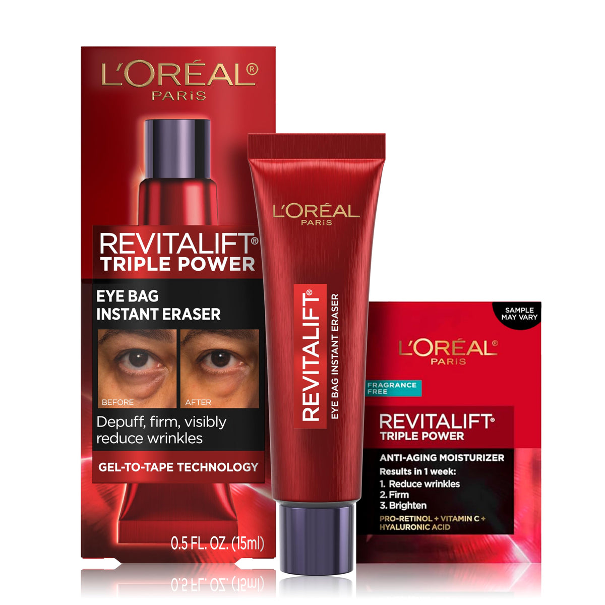 L'Oreal Paris front packaging showing product name and size for quick ID