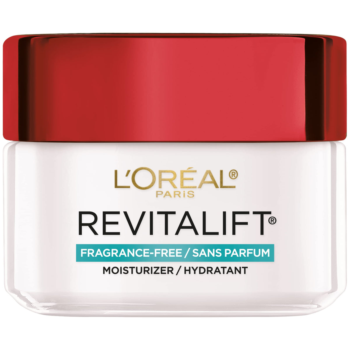 L'Oreal Paris jar front packaging showing label and size, clear product identity and value