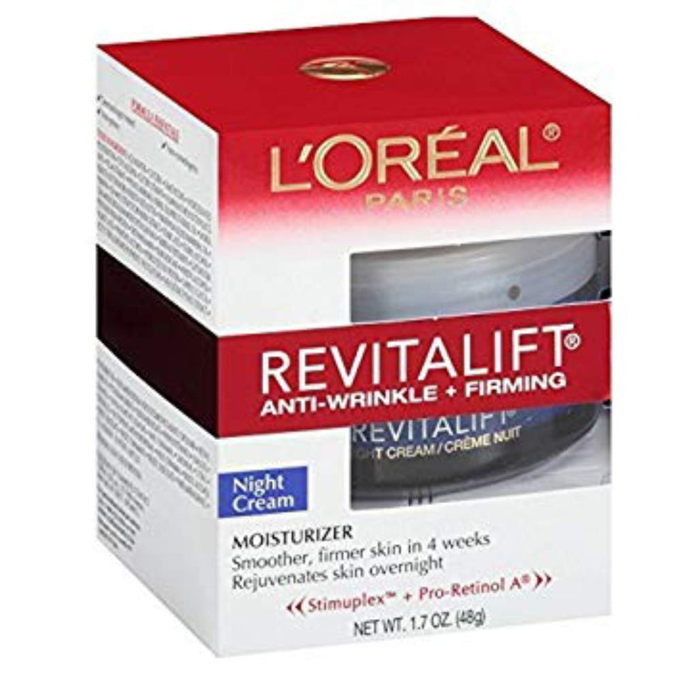 L'Oreal Paris front jar showing cream texture and hydrating firming benefit