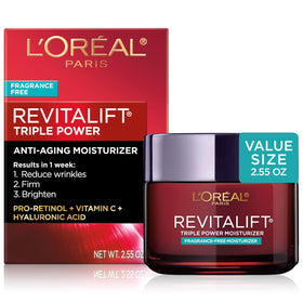 L'Oreal Paris jar front showing clean packaging and product benefit