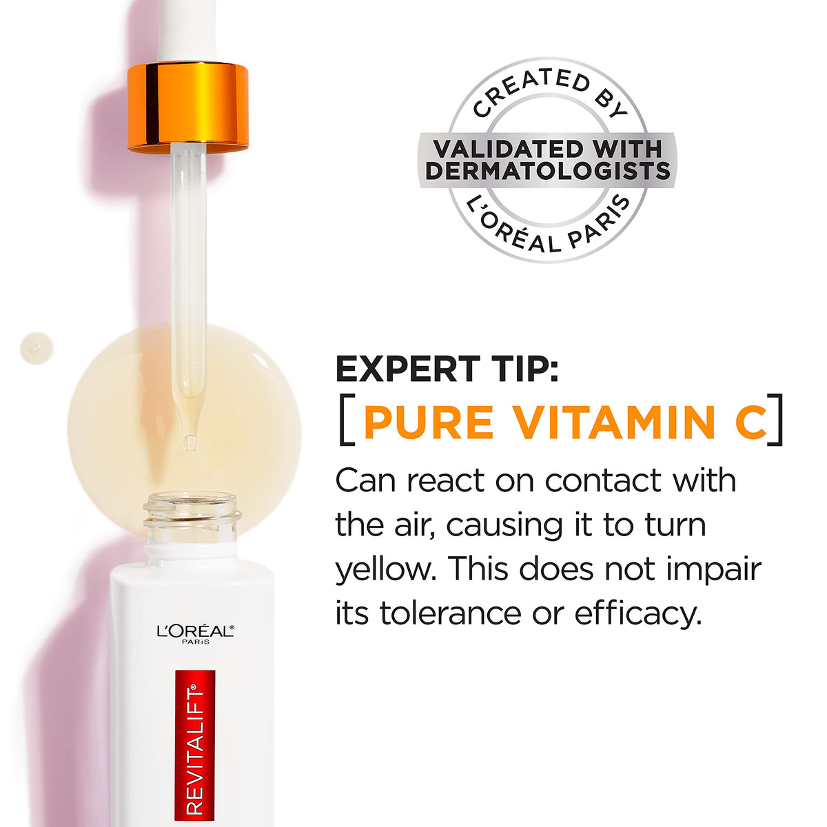 L'Oreal Paris lifestyle bathroom scene showing serum in daily routine for convenient use benefit