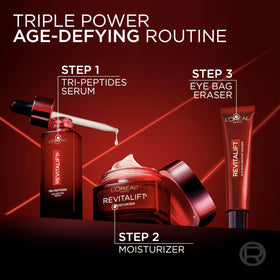 L'Oreal Paris sample next to full-size product highlighting trial convenience