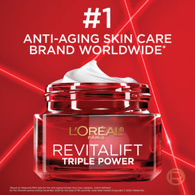 L'Oreal Paris jar beside a ruler to show 2.55 oz size