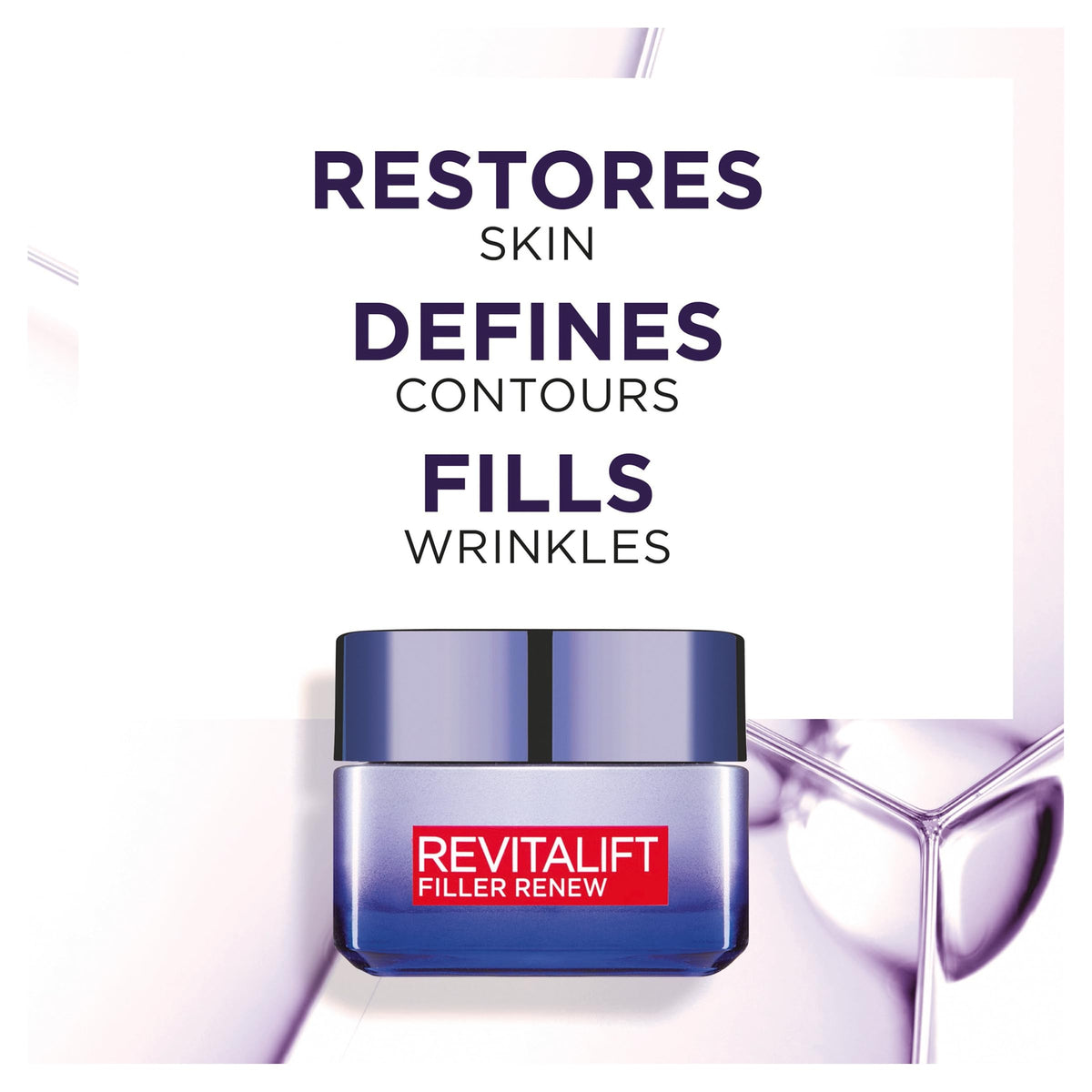 L'Oreal Paris close-up texture showing creamy hyaluronic formulation benefits