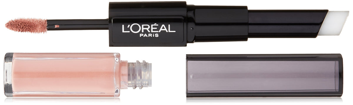 L'Oreal Paris front packaging Rose Tattoo shows shade and benefits for quick selection