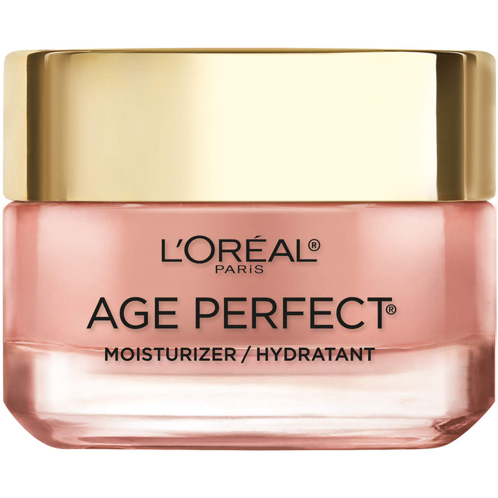 L'Oreal Paris front packaging showing rosy tone moisturizer and benefits