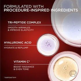 L'Oreal Paris serum texture close-up revealing a milky, fast-absorbing hydration benefit
