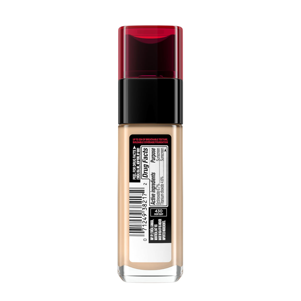 L'Oreal Paris bottle in hand for size scale and travel-friendly one ounce