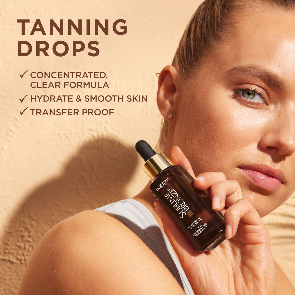 L'Oreal Paris application on face and neck for natural glow