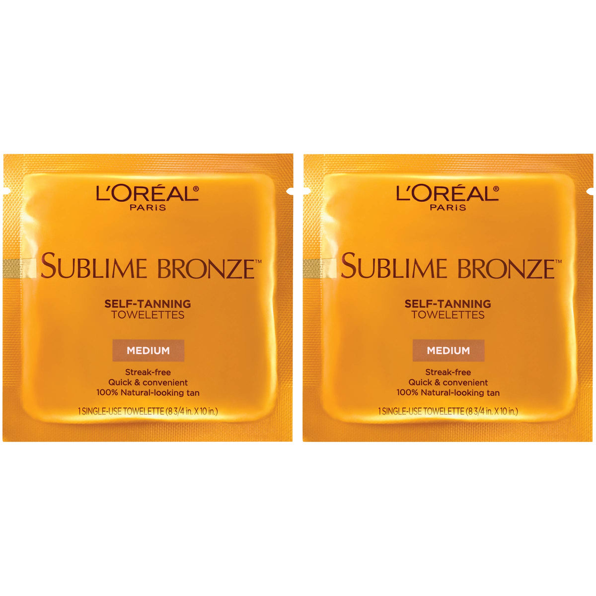 L'Oreal Paris front packaging showing two-pack benefit