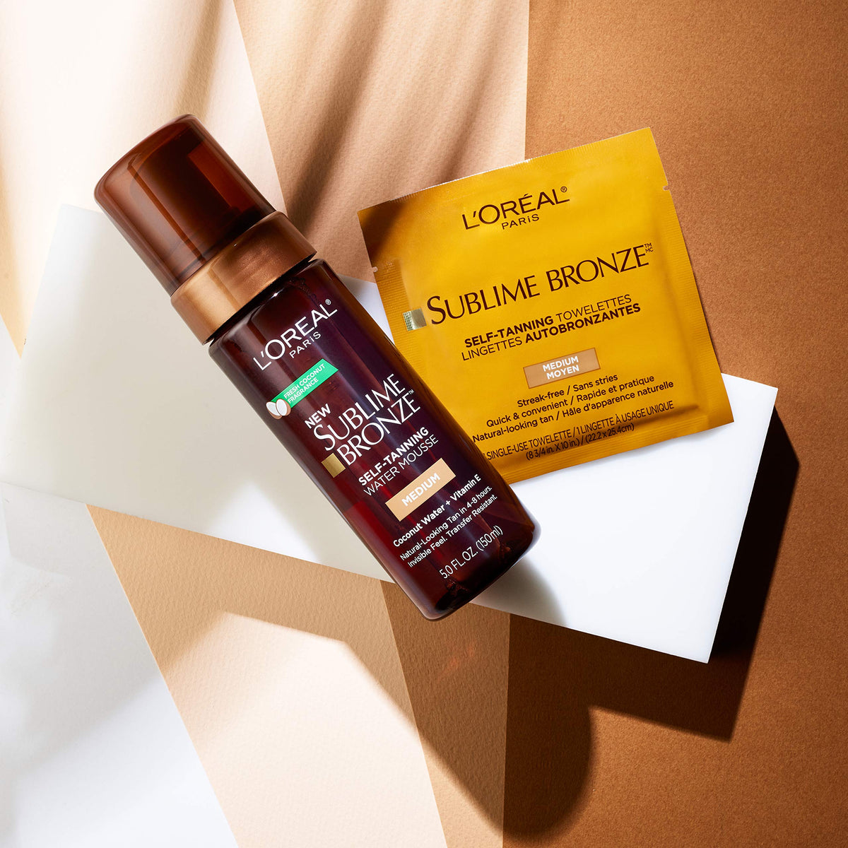 L'Oreal Paris label showing vitamin E and AHA derivative benefits