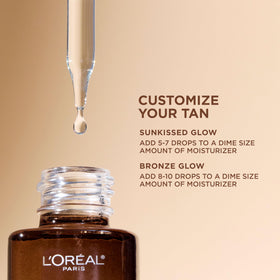 L'Oreal Paris bottle held in hand showing compact one-ounce size
