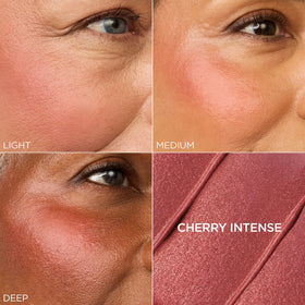 L'Oreal Paris swatch of Cherry Intense on arm illustrating color payoff