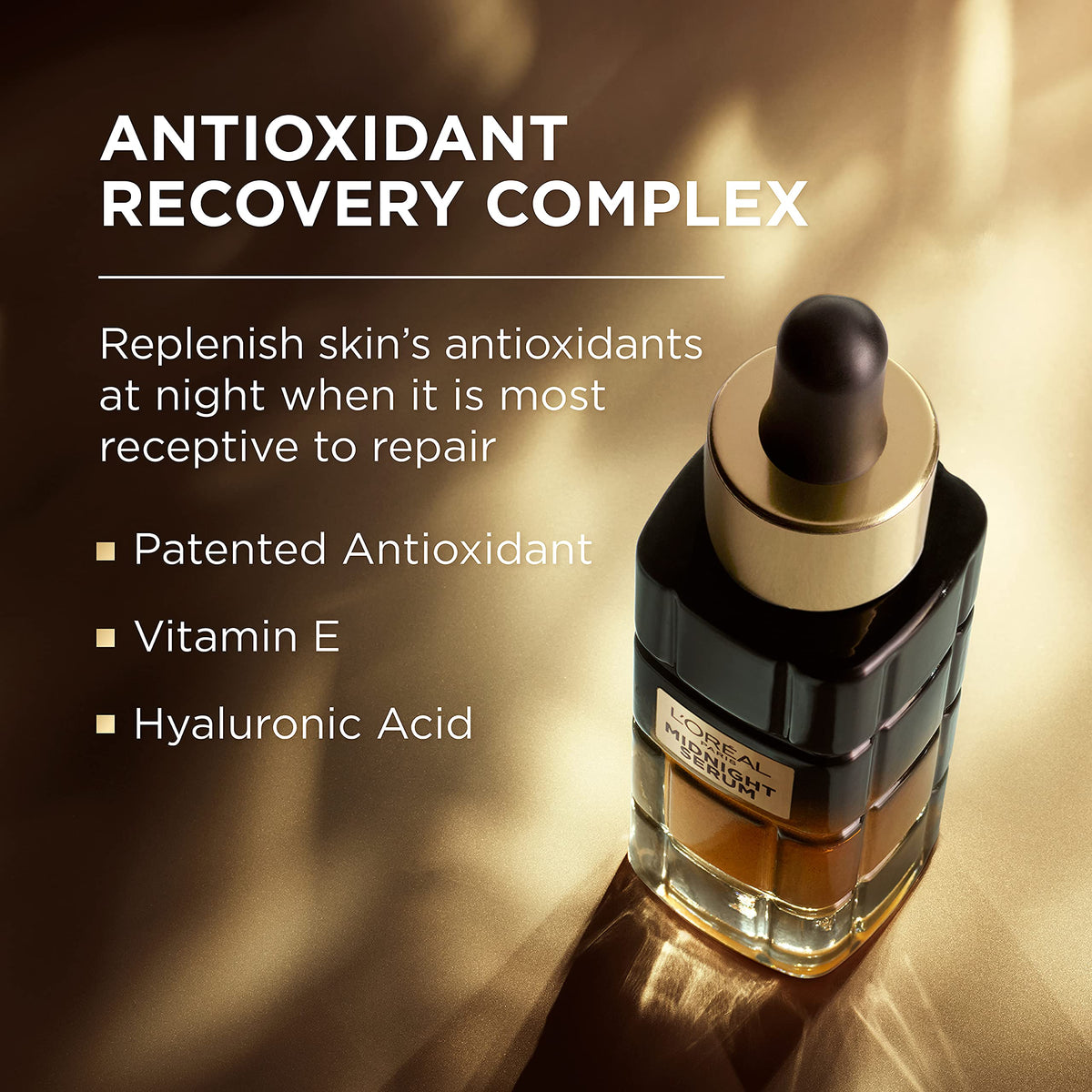 L'Oreal Paris texture closeup showing lightweight serum and fast absorption
