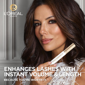 L'Oreal Paris creamy white primer texture swiped showing lightweight formula