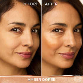 L'Oreal Paris Amber Dorée swatch on skin showing buildable warm flush
