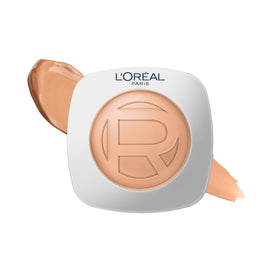 L'Oreal Paris compact front view showing packaging and shade, easy identification benefit
