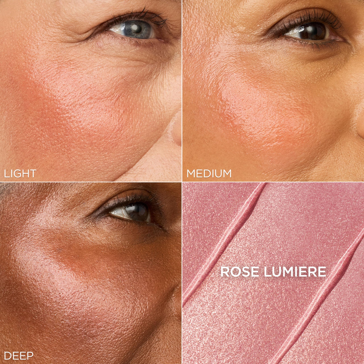 L'Oreal Paris single swipe on skin showing blendable, buildable color payoff