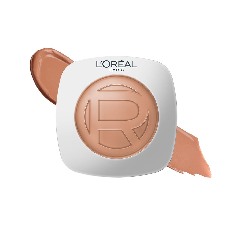 L'Oreal Paris compact front view showing sleek design and travel convenience