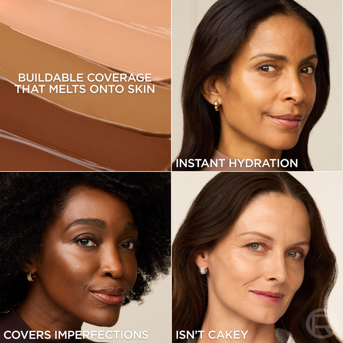 L'Oreal Paris model wearing balm for daytime look with dewy natural glow benefit