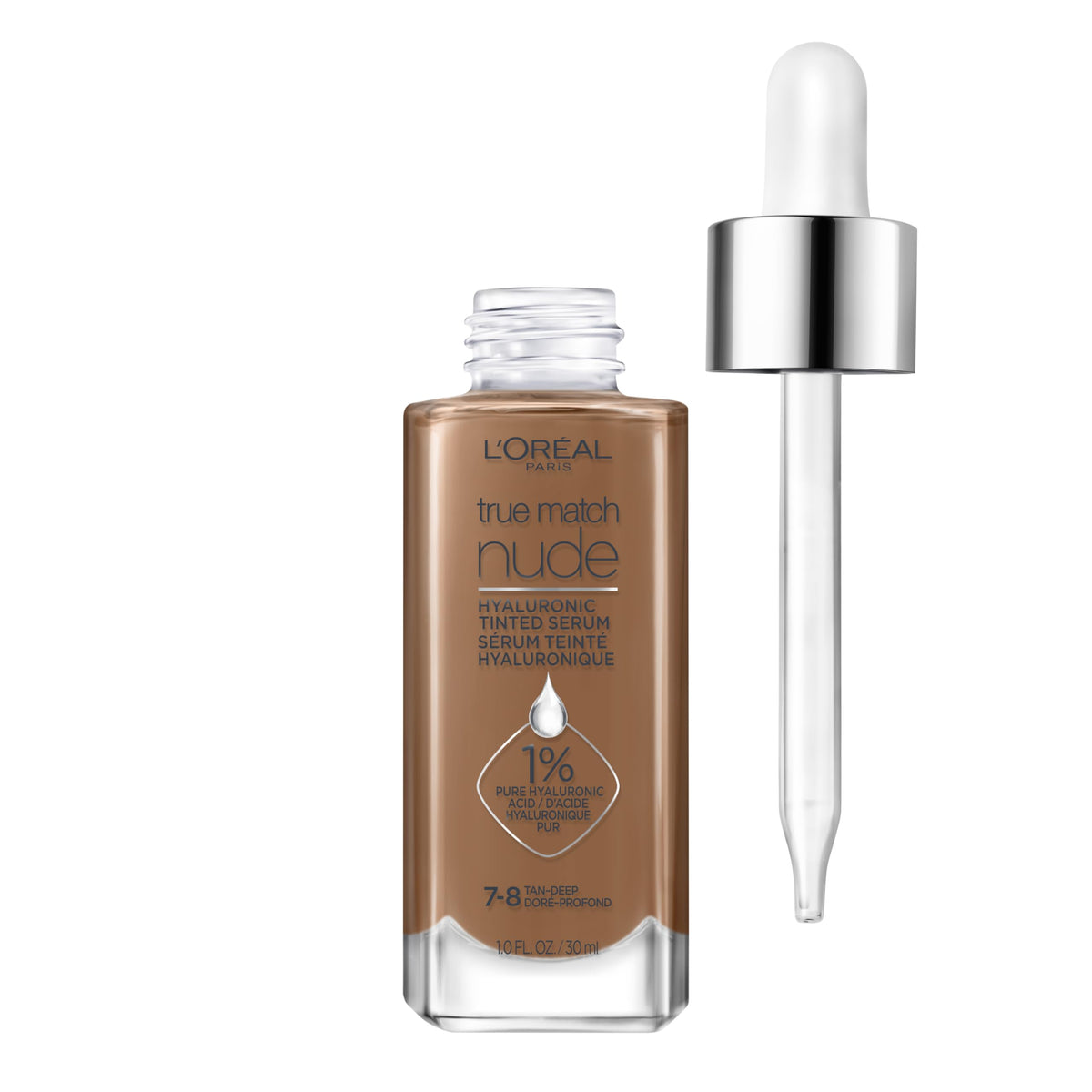 L'Oreal Paris front packaging showing foundation shade and sleek bottle benefit hydration