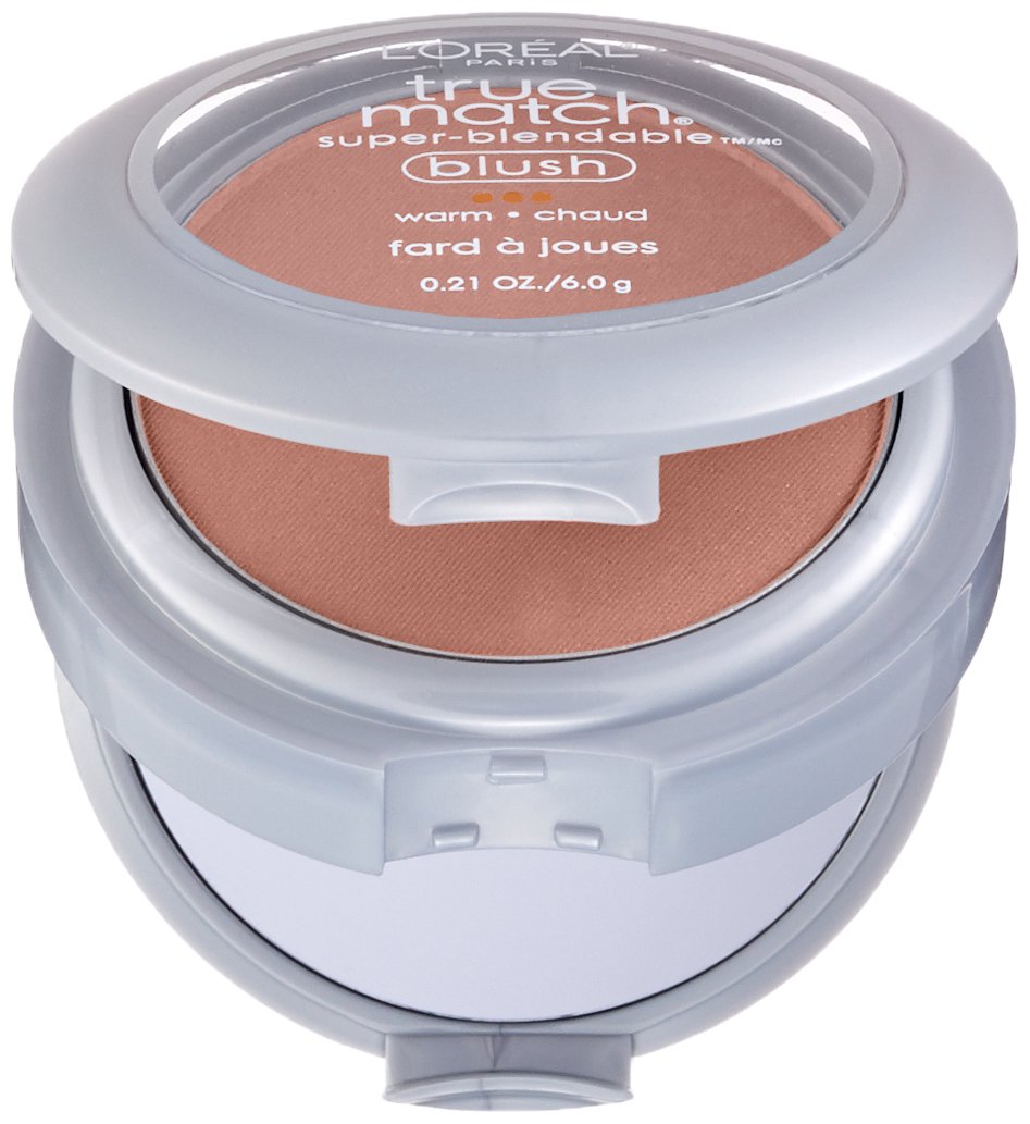L'Oreal Paris True Match applied on model's cheeks demonstrating natural peachy flush and wearable radiance