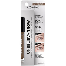 L'Oreal Paris angled brush detail demonstrating precise application for shaping and defining brows with control